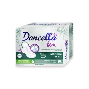 DONCELLA TOALLA INCONTINENCIA MEDIUM C/ALA x 8u